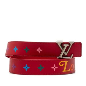 Pre-owned Louis Vuitton Monogram New Wave Belt Red