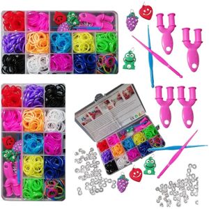 Angelbaby 2Pack Loom Bands Kit Förpackning . Totalt ca 1200 delar