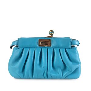 Pre-owned Fendi Leather Peekaboo Click Blue