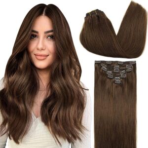 Fashiongirl Remy Clip-on Extensions #4 Chokoladebrun 40 cm