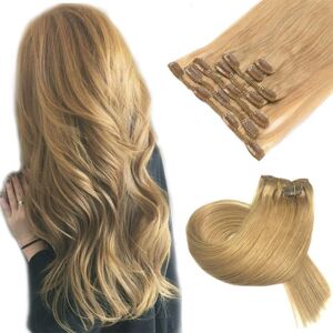 Fashiongirl Remy Clip-on Extensions #27 Mellemblond 40 cm