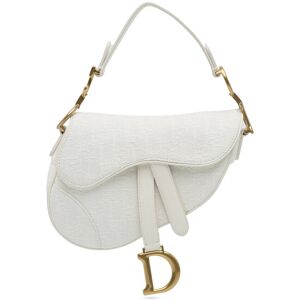 Christian Dior Pre-owned Dior Mini Oblique Saddle White