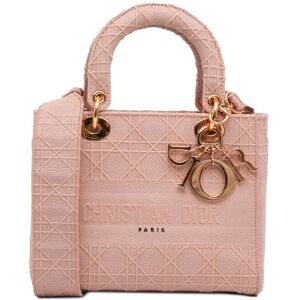 Christian Dior Pre-owned Dior Medium Cannage Lady D-Lite Pink