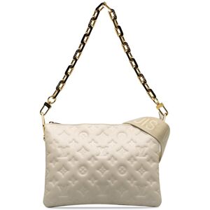 Pre-owned Louis Vuitton Monogram Coussin PM White