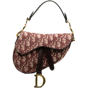 Christian Dior Pre-owned Dior Mini Oblique Saddle Red