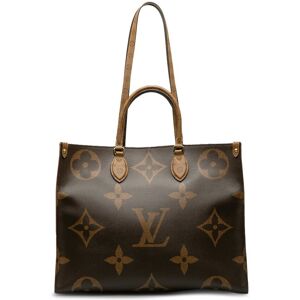 Pre-owned Louis Vuitton Monogram Reverse Giant OnTheGo GM Brown