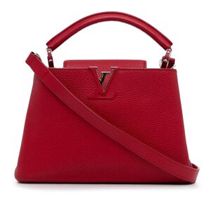 Pre-owned Louis Vuitton Taurillon Capucines BB Red