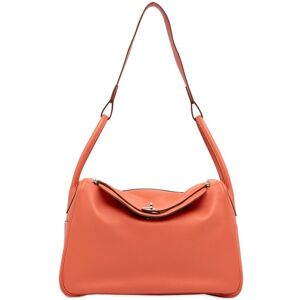 Pre-owned Hermes Evercolor Lindy 34 Orange