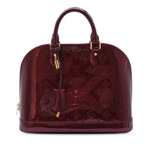 Pre-owned Louis Vuitton Monogram Vernis Alma PM Red