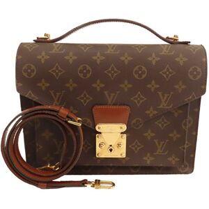 Pre-owned Louis Vuitton Monogram Monceau 28 Brown