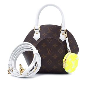 Pre-owned Louis Vuitton Monogram Match Ellipse BB Brown