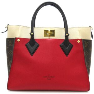 Pre-owned Louis Vuitton Monogram On My Side MM Red