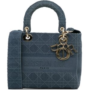 Christian Dior Pre-owned Dior Medium Cannage Lady D-Lite Blue