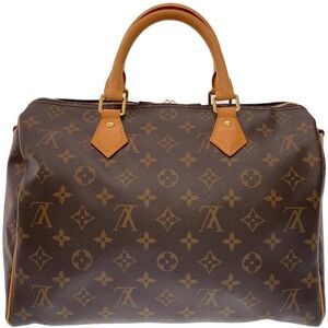 Pre-owned Louis Vuitton Monogram Speedy Bandouliere 30 Brown