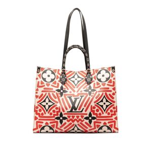 Pre-owned Louis Vuitton Monogram Giant Crafty Onthego GM Red