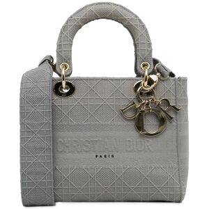 Christian Dior Pre-owned Dior Medium Cannage Lady D-Lite Gray