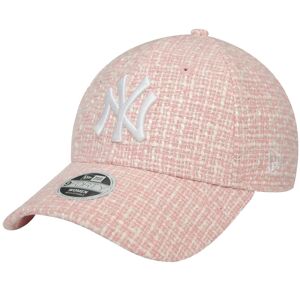 New Era Wmns Summer Tweed 9FORTY New York Yankees Cap 60434980, baseball kasket, Kvinde, lyserød, Størrelse: OSFM