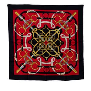 Pre-owned Hermes Eperon d'Or Silk Scarf Red