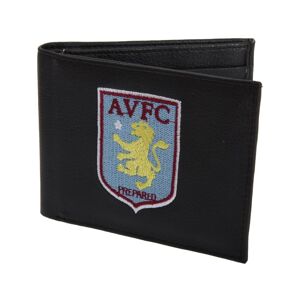 Aston Villa FC Officiel læderpung til mænd med broderet fodboldvåben