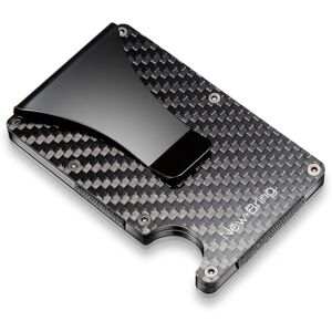 New-Bring Metal Card Holder Men Ultra-Thin Simple Wallet RFID Anti-Theft  Card Holder(Carbon Fiber)