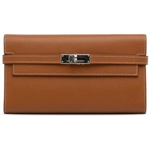 Pre-owned Hermes Epsom Kelly Classic Wallet Brown