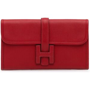 Pre-owned Hermes Swift Jige Duo Wallet Red