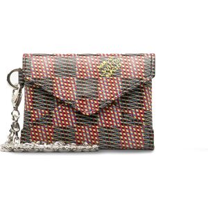 Pre-owned Louis Vuitton Damier Pop Kirigami Necklace Pouch on Chain Red