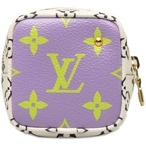 Pre-owned Louis Vuitton Monogram Giant Porte Monet Cube Purple