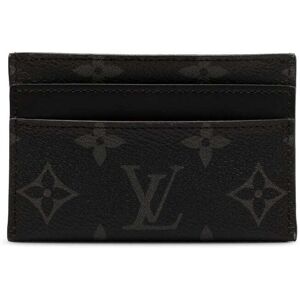 Pre-owned Louis Vuitton Monogram Eclipse Porte Cartes Double Card Holder Black