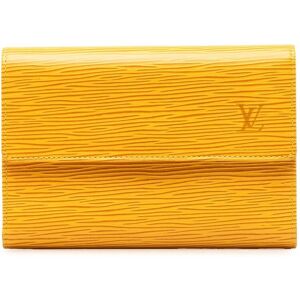 Pre-owned Louis Vuitton Epi Porte Tresor Etui Papiers Wallet Yellow