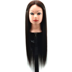 Shoppo Marte Practice Disc Hair Braided Mannequin Head Wig Styling Trimming Head Model(Black)