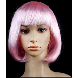 Shoppo Marte Party Cosplay Headwear Straight Short PET Wigs For Female(Pink)