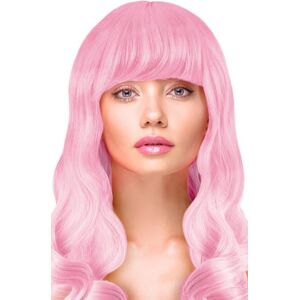 PartyPal Party Wig Long Wavy Light Pink Hair Paryk