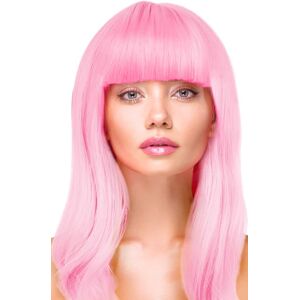 PartyPal Party Wig Long Straight Light Pink Hair Paryk