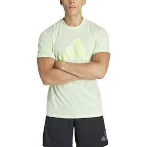 Adidas Train Essentials Feelready Logo T-shirt Med Korte ærmer Grøn L / Regular Mand