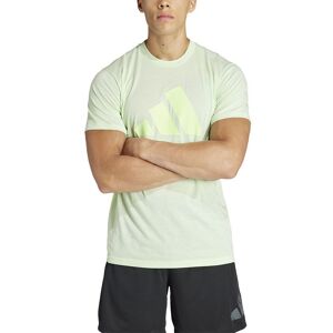 Adidas Train Essentials Feelready Logo T-shirt Med Korte ærmer Grøn M / Regular Mand