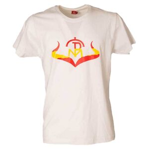 Pasion Morena Spaniens Flag Kortærmet T-shirt Med Rund Hals Logo Hvid XL