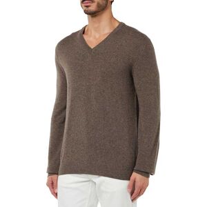 Hackett V-hals Sweater Merino Brun L Mand