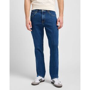 Lee Brooklyn Straight Mid Jeans Blå 31 / 32 Mand