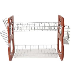 Highlands Smooth and stable dish rack in stainless steel with 2 shelves
