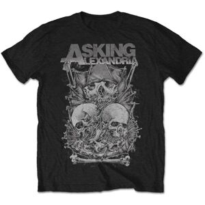 Asking Alexandria Unisex T-Shirt: Skull Stack (Retail Pack) (Large)