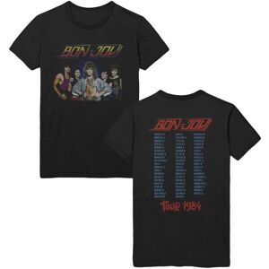 Bon Jovi Unisex T-Shirt: Tour '84 (Back Print) (Large)