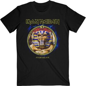 Iron Maiden Unisex T-Shirt: Powerslave Mummy Circle (Large)