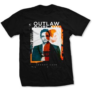 Johnny Cash Unisex T-Shirt: Outlaw Photo (X-Large)