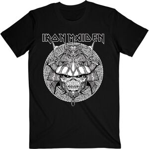 Iron Maiden Unisex T-Shirt: Samurai Graphic White (Medium)