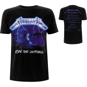 Metallica Unisex T-Shirt: Ride The Lightning Tracks (Back Print) (Large)