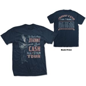 Johnny Cash Unisex T-Shirt: All Star Tour (Back Print) (XX-Large)