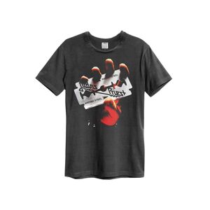 Judas Priest: British Steel Amplified Vintage Charcoal Large T Shirt