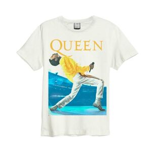 Queen: Freddie Triangle Amplified Vintage White Medium T Shirt