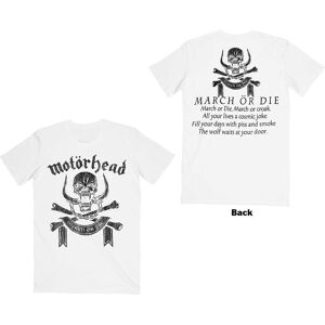 Motorhead Unisex T-Shirt: March or Die (Back Print) (Medium)